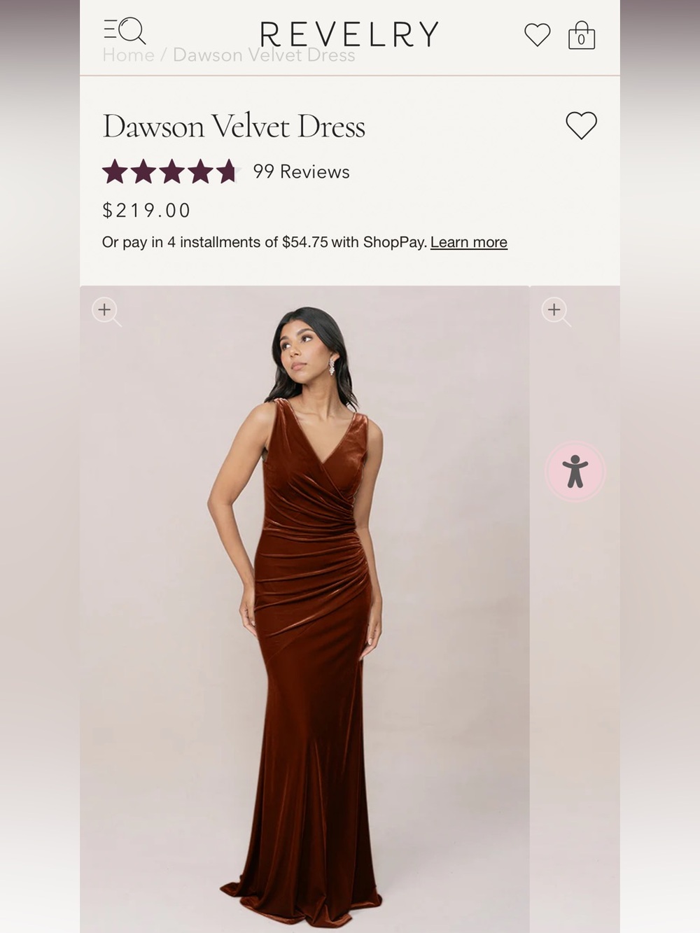Revelry Dawson Velvet Dress